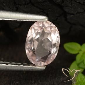 Morganite Rose clair naturelle ovale, 0.79 ct, VS