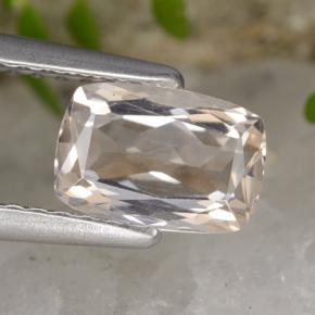 Morganite Rose clair naturelle Coupe coussin, 0.84 ct, VVS-VS