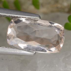 Morganite Rose très clair naturelle Coupe coussin, 0.95 ct, VVS-VS
