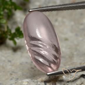 Morganite Rose corail léger naturelle ovale, 4.80 ct, Transparent