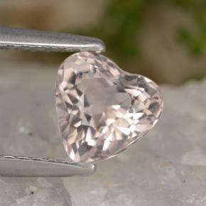 Morganite rose naturelle forme de coeur, 1,02 ct, VVS-VS