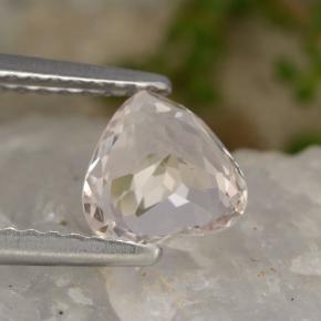 Morganite rose naturelle forme de coeur, 1,02 ct, VVS-VS