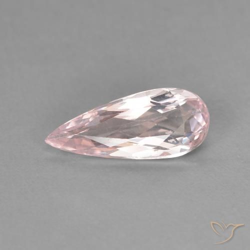 Morganite Rose clair naturelle En forme de poire, 1.02 ct, VVS-VS