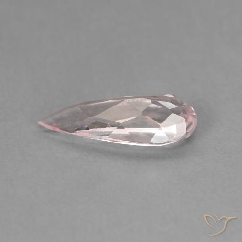Morganite Rose clair naturelle En forme de poire, 1.02 ct, VVS-VS
