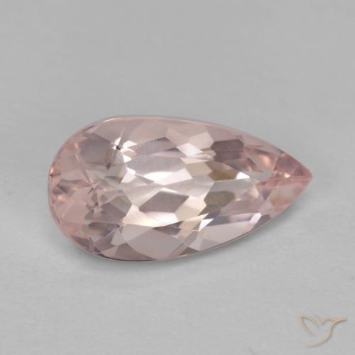 Morganite Flamant rose naturelle En forme de poire, 1.09 ct, VVS