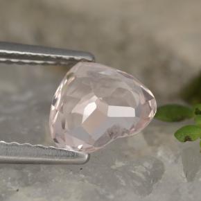 Morganite Rose moyen naturelle Forme de coeur, 1.10 ct, VVS-VS