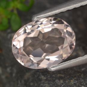 Morganite rose naturelle coupe ovale, 1,05 ct, VVS-VS