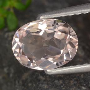 Morganite rose naturelle coupe ovale, 1,05 ct, VVS-VS