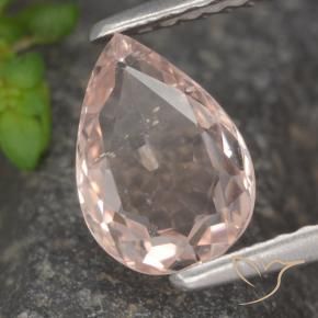 Morganite Rose moyen naturelle En forme de poire, 1.22 ct, VS
