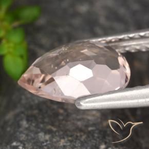Morganite Rose moyen naturelle En forme de poire, 1.22 ct, VS