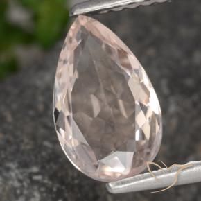 Morganite Flamant rose naturelle En forme de poire, 1.22 ct, VVS-VS