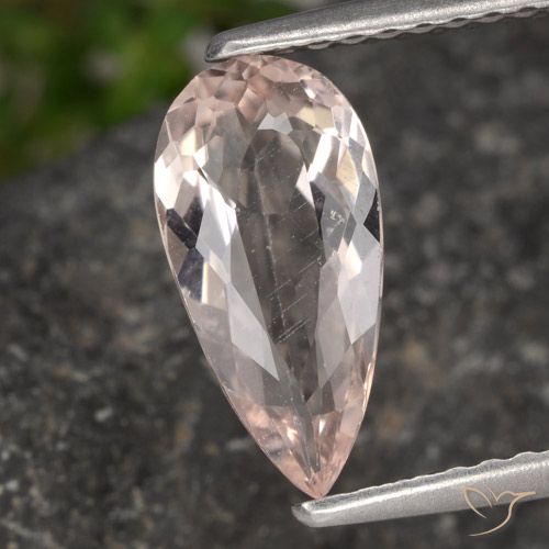 Morganite Flamant rose naturelle En forme de poire, 1.09 ct, VVS-VS