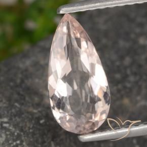 Morganite Flamant rose naturelle En forme de poire, 1.09 ct, VVS-VS