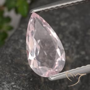 Morganite Rose moyen-léger naturelle En forme de poire, 1.18 ct, VVS-VS