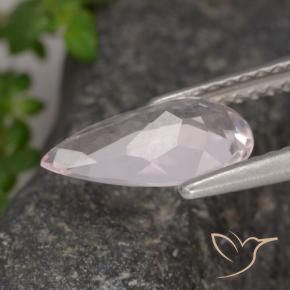 Morganite Rose moyen-léger naturelle En forme de poire, 1.18 ct, VVS-VS