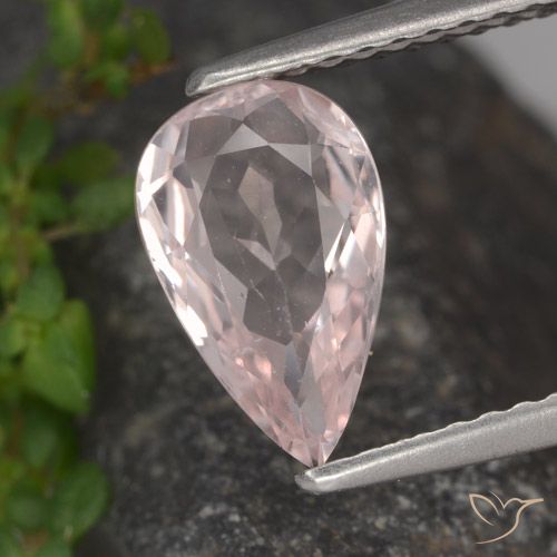Morganite Rose naturelle En forme de poire, 1.16 ct, VVS-VS