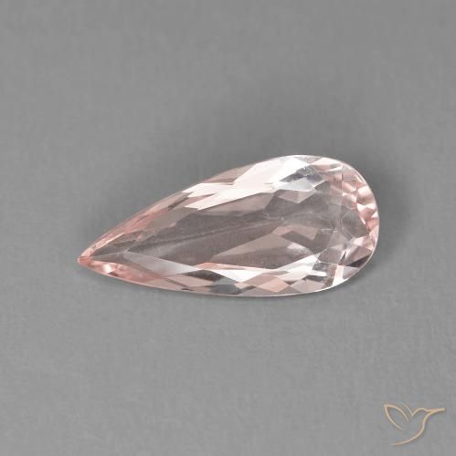 Morganite Flamant rose naturelle En forme de poire, 1.24 ct, VVS-VS