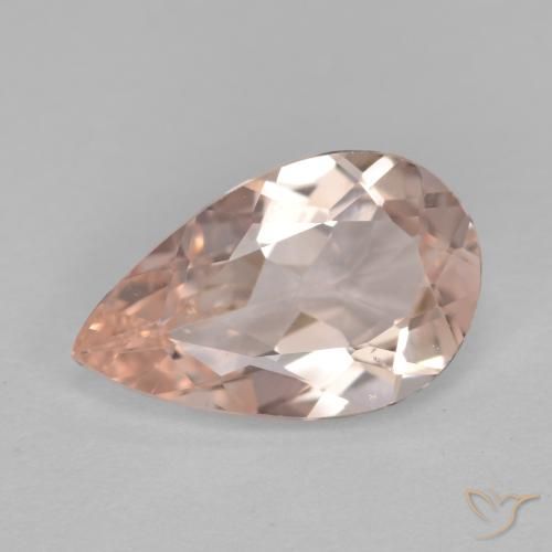 1.14ct Naturel Rose moyen Morganite, En forme de poire, VVS-VS