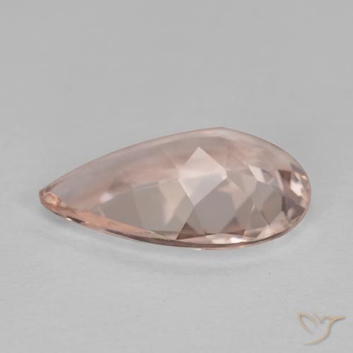 Morganite Rose moyen naturelle En forme de poire, 1.14 ct, VVS-VS
