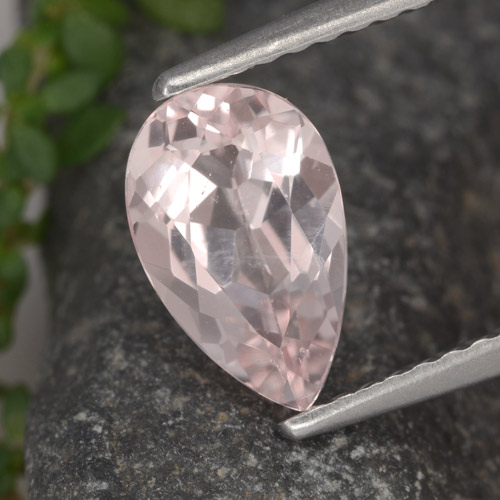 Morganite rose naturelle en forme de poire, 1,13 ct, VVS-VS