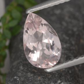 Morganite rose naturelle en forme de poire, 1,13 ct, VVS-VS