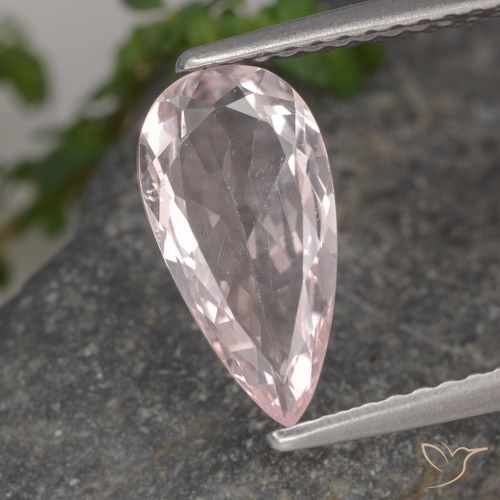 1.10ct Naturel Flamant rose Morganite, En forme de poire, VVS-VS