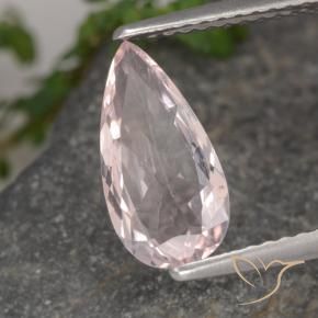 Morganite Flamant rose naturelle En forme de poire, 1.10 ct, VVS-VS