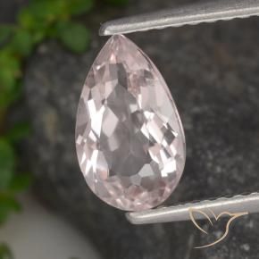 Morganite Flamant rose naturelle En forme de poire, 1.02 ct, VVS-VS
