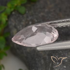 Morganite Flamant rose naturelle En forme de poire, 1.02 ct, VVS-VS