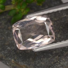 Morganite rose naturelle coupe coussin, 1,10 ct, VS
