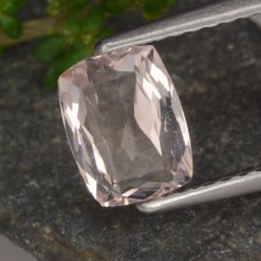 Morganite rose naturelle coupe coussin, 1,10 ct, VS