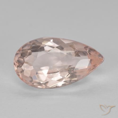 Morganite Flamant rose naturelle En forme de poire, 1.16 ct, VS