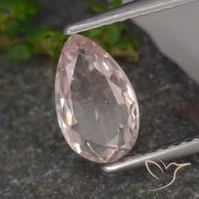 Morganite Rose clair naturelle En forme de poire, 1.02 ct, VS