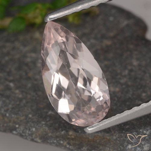 1.15ct Naturel Flamant rose Morganite, En forme de poire, VVS-VS