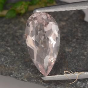 Morganite Flamant rose naturelle En forme de poire, 1.15 ct, VVS-VS