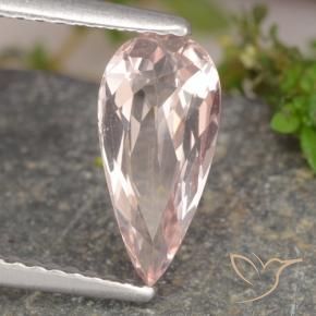 Morganite Rose moyen naturelle En forme de poire, 1.04 ct, VVS