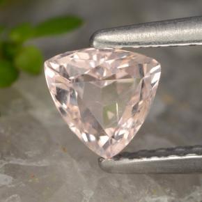 Morganite rose naturelle trillion, 0,50 ct, VVS-VS