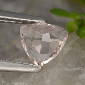 Morganite rose naturelle trillion, 0,50 ct, VVS-VS