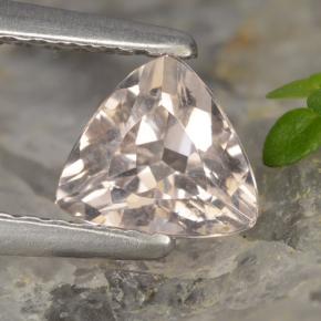 Morganite rose naturelle trillion, 0,56 ct, VS