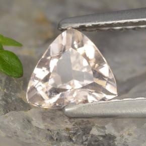 Morganite rose naturelle trillion, 0,56 ct, VS