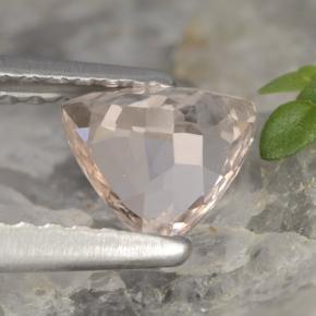 Morganite rose naturelle trillion, 0,56 ct, VS