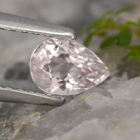 Morganite rose naturelle en forme de poire, 0,51 ct, VVS