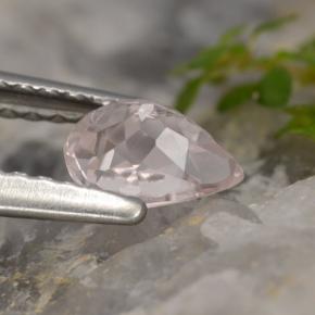 Morganite rose naturelle en forme de poire, 0,51 ct, VVS