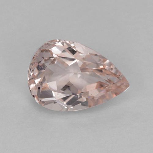 Morganite rose naturelle en forme de poire, 0,57 ct, VVS