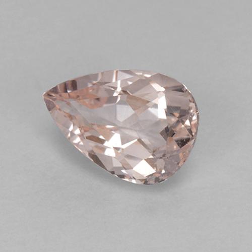 Morganite rose naturelle en forme de poire, 0,57 ct, VVS