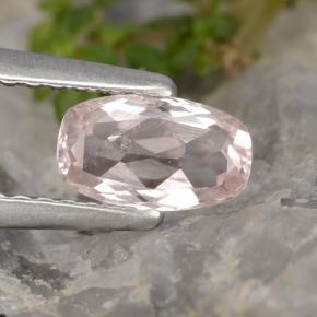 Morganite Rose clair naturelle Coupe coussin, 0.56 ct, VVS-VS