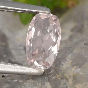 Morganite Rose clair naturelle Coupe coussin, 0.56 ct, VVS-VS