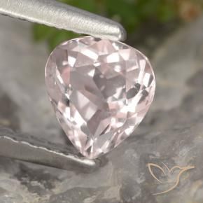 Morganite Rose clair naturelle En forme de poire, 0.55 ct, VVS-VS