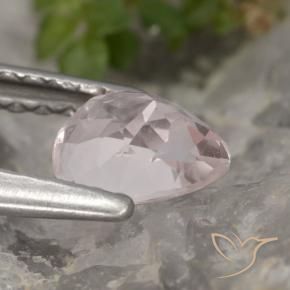 Morganite Rose clair naturelle En forme de poire, 0.55 ct, VVS-VS