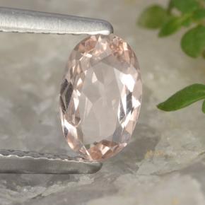 Morganite rose naturelle coupe ovale, 0,54 ct, VVS